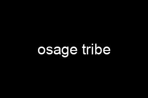 osage tribe